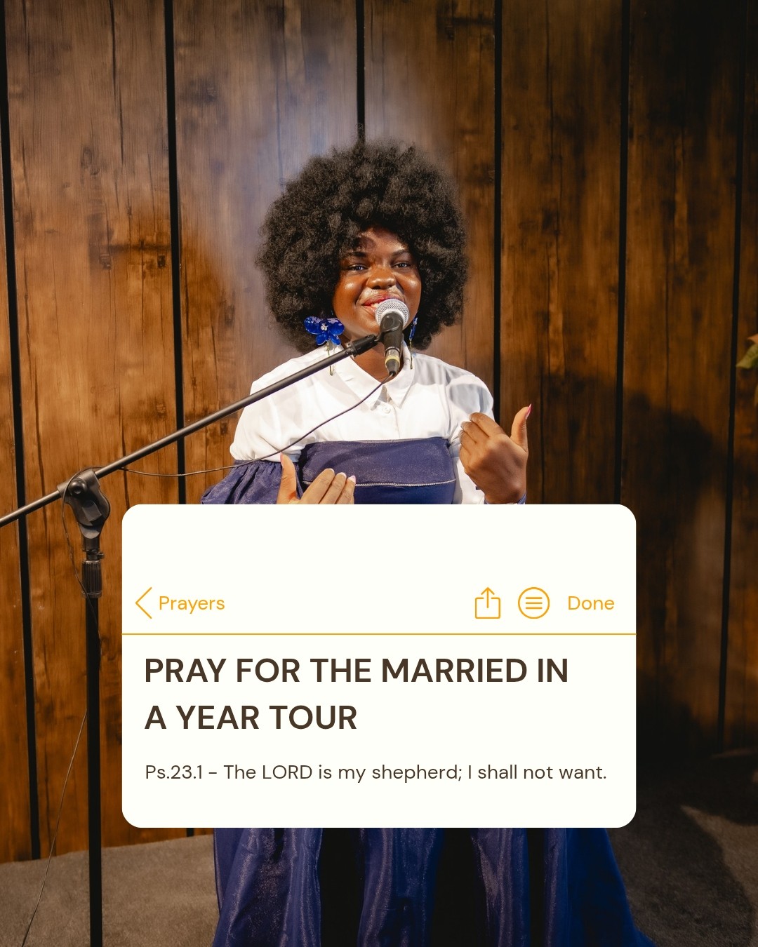 Psalm 23 - a prayer for the attendee